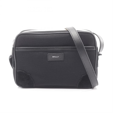 BALLY BORD DAY Shoulder crossbody Bag canvas leather Black Used mens