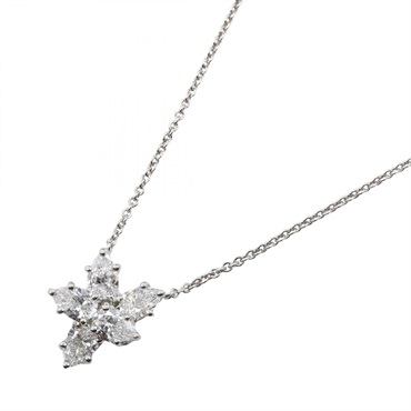 HARRY WINSTON Winston Cluster Diamond Necklace SM Pt950 Platinum Used