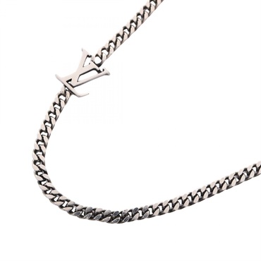 LOUIS VUITTON LV Yours Chain Necklace collier Stainless Steel Used