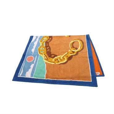 HERMES Escal à la Plage Beach Towel cotton Multicolor Preowned unisex