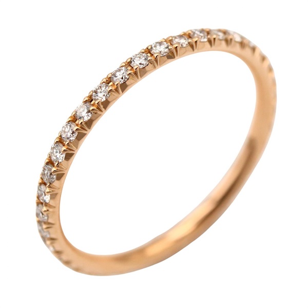 TIFFANY＆CO Metro Full Circle Diamond Ring 18KRG Gold Used Women US size #3.75