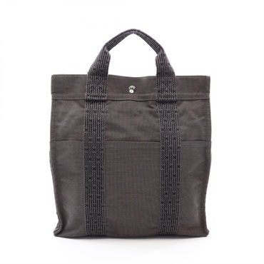 HERMES Herline Ad MM Rucksack Backpack Nylon canvas Gray Used unisex SHW