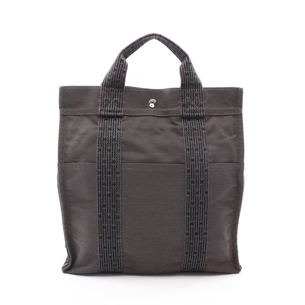 HERMES Herline Ad MM Rucksack Backpack Nylon canvas Gray Used unisex SHW