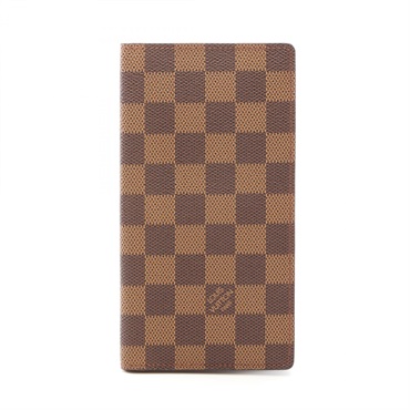 LOUIS VUITTON Porte Valeurs Cartes Credit Bifold purse N61823 Damier Ebene Used