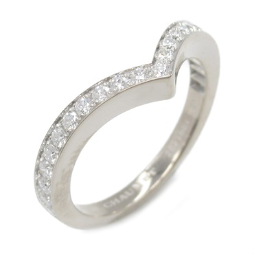 Chaumet Josephine Aigrette Diamond Ring K18 WG White Gold Clear Used #51