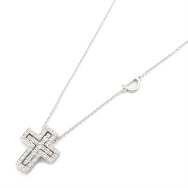 Damiani Belle Epoque Cross Necklace XXS pendant 18KWG diamond Used