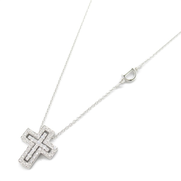 Damiani Belle Epoque Cross Necklace XXS pendant 18KWG diamond Used