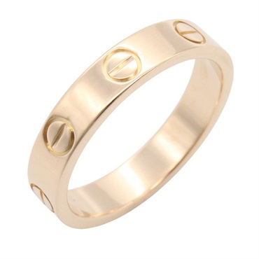 CARTIER Mini Love Ring 18KPG Pink Rose Gold Used unisex US size 5 #50
