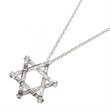 HARRY WINSTON Traffic Star Diamond Necklace pendant Pt950 Platinum 51cm Used