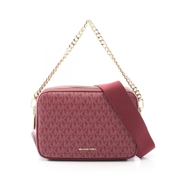 Michael Kors BRYANT Camera Handbag 32S5GYTC5V691 canvas leather Bordeaux NEW