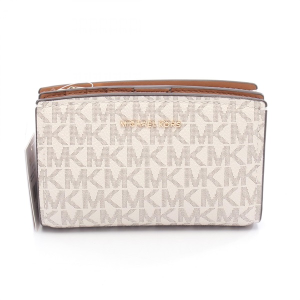 Michael Kors BRYANT Bi-fold wallet 32S5GYTZ2B149 canvas White Gray NEW Women PVC