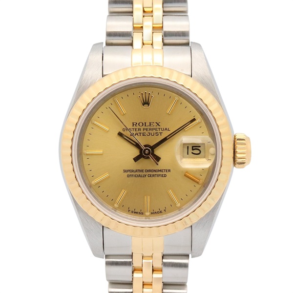 ROLEX Datejust No.97 Wrist Watch 69173 Automatic 18KYG Yellow Gold SS Used Women