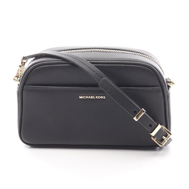 Michael Kors Jet Set Small Camera Shoulder Bag 32F5GJ6C5L001 leather Black NEW