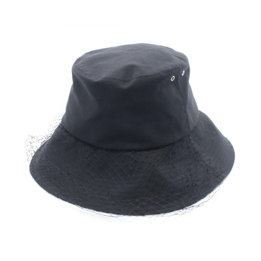 Dior TEDDY-D Tulle Bob Hat Bucket Hat Polyester Cotton Black Used Women 58