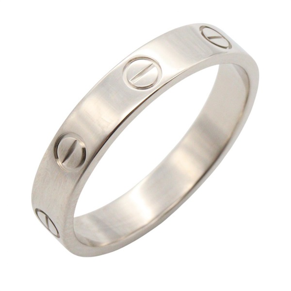 CARTIER Mini Love Ring 18KWG White Gold Used Unisex US size #57
