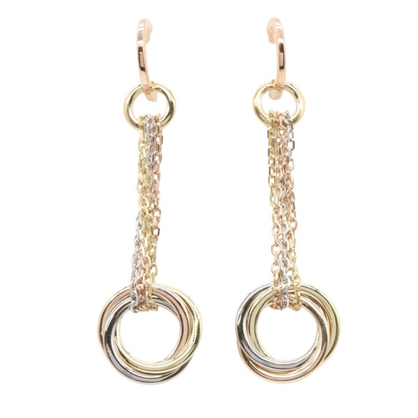CARTIER Trinity Pierced earrings 18KYG Yellow 18WG 18PG Three Gold Used women
