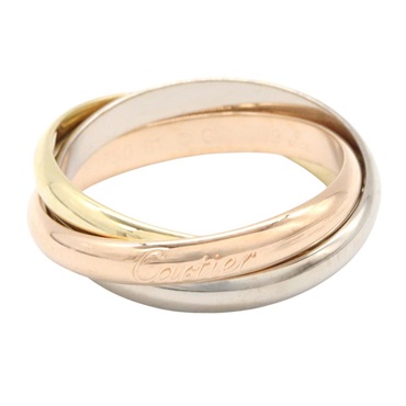 CARTIER Trinity Ring 18KYG 18KPG 18KWG Three gold used US size 9.75 #61 unisex