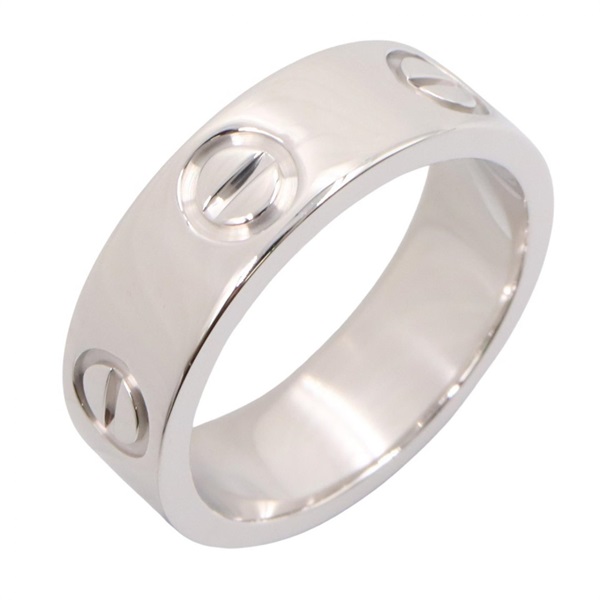 CARTIER Love Ring 18KWG White Gold Used women US size 4.25 #48
