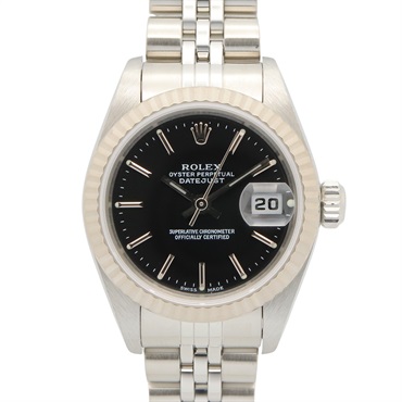 ROLEX Datejust P Wrist Watch 79174 Automatic 18KWG White Gold SS Used Women