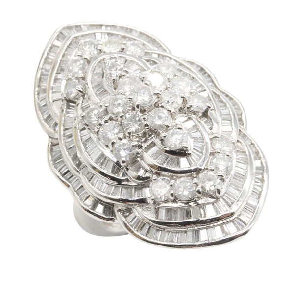 JEWELRY Diamond Ring Pt900 Platinum Used women US size 7