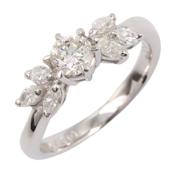 JEWELRY Diamond Ring Pt850Platinum Used women US size 4.75