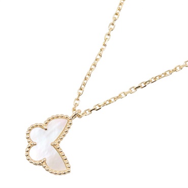 Van Cleef Arpels Sweet Papillon Mother of Pearl Necklace 18KYG Gold Used Women