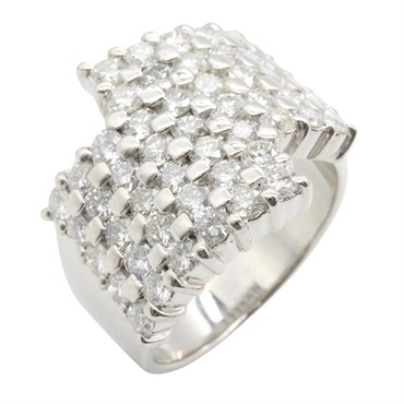 JEWELRY Diamond Ring Pt900 Platinum Used women US size 6