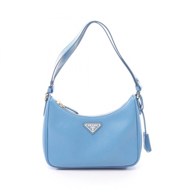 PRADA Re-Edition 2005 Mini Shoulder Bag 1N204W Saffiano leather Blue Used Women