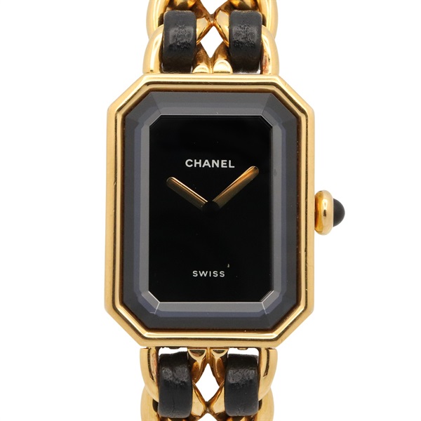 CHANEL Premiere S Wrist Watch H0001 Quartz Gold Plated leather Used Women Coco