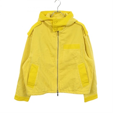 Dior × PETER DOIG Hooded Denim Jacket cotton Yellow Used mens size 52