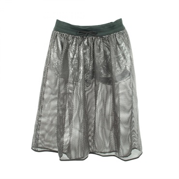 Dior Mesh Flare sSirt polyester Gray Silver Used Women size 36