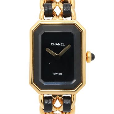 CHANEL Premiere S Wrist Watch H0001 Quartz Gold Plated leather Used Women CC