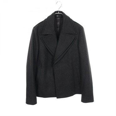 Emporio Armani Double color Pea Coat wool Polyamide Black Used mens #48