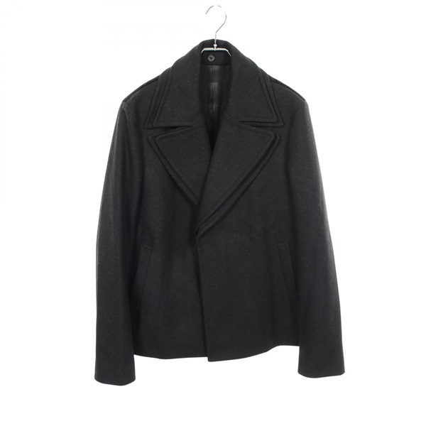 Emporio Armani Double color Pea Coat wool Polyamide Black Used mens #48