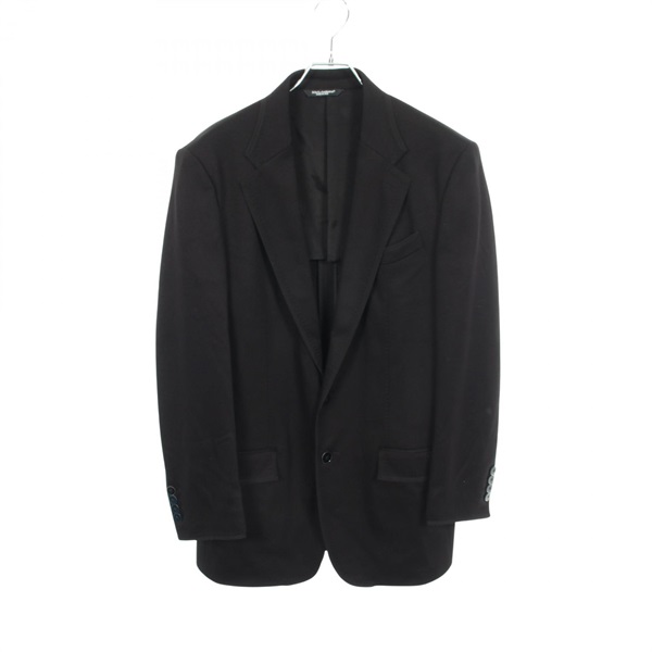 DOLCE GABBANA Tailored Jacket Nylon Rayon Black Used mens size 48