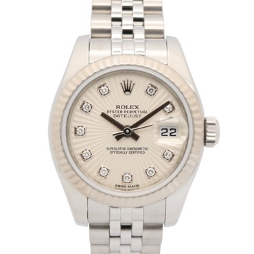 ROLEX Datejust Wrist Watch 179174G Auto K18WG Stainless Steel diamond used women