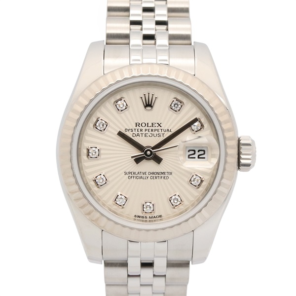 ROLEX Datejust Wrist Watch 179174G Auto K18WG Stainless Steel diamond used women