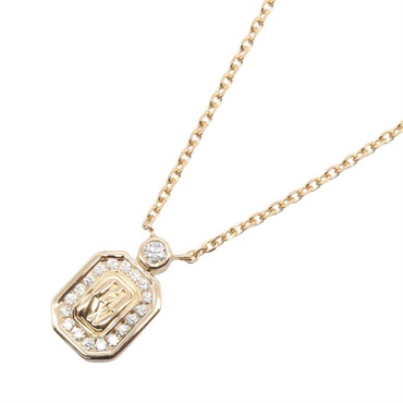 HARRY WINSTON HW Logo Diamond Necklace Pendant 18KRG Pink Rose Gold Used Women