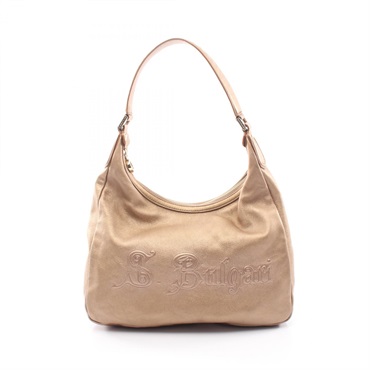 BVLGARI COLLEZIONE Shoulder Bag leather Gold Used Women