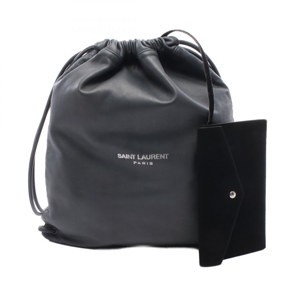 SAINT LAURENT PARIS Teddy Rucksack Backpack 553919 leather Gray Used Women