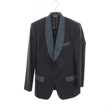 DOLCE GABBANA Shawl collar tailored jacket G1VPET wool Black #48 Used mens