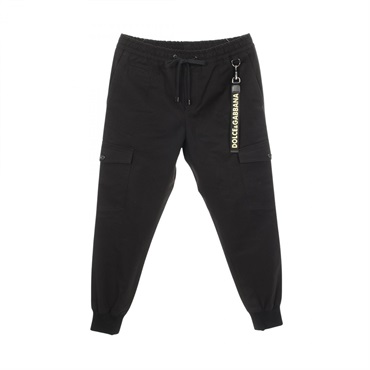 DOLCE GABBANA cargo pants GY9YET cotton Black #46 Used mens