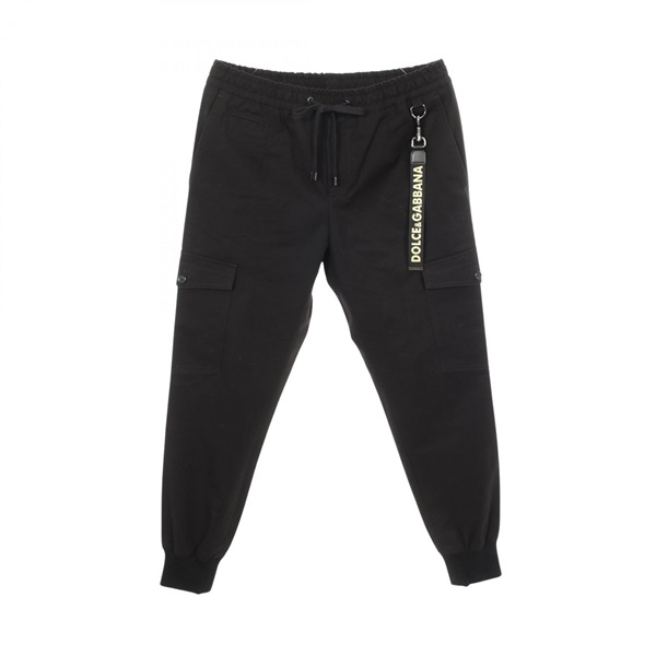 DOLCE GABBANA cargo pants GY9YET cotton Black #46 Used mens