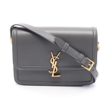 SAINT LAURENT PARIS Solferino Crossbody Shoulder Bag 634305 leather Gray Used
