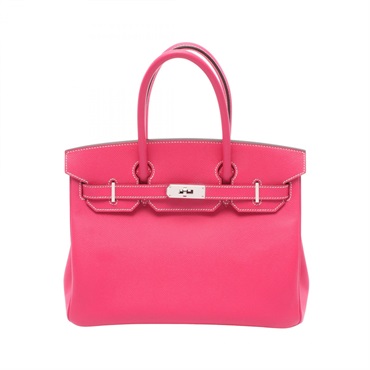 HERMES Birkin 30 Handbag Epsom leather Pink Rose tyrien Used Women Q SHW