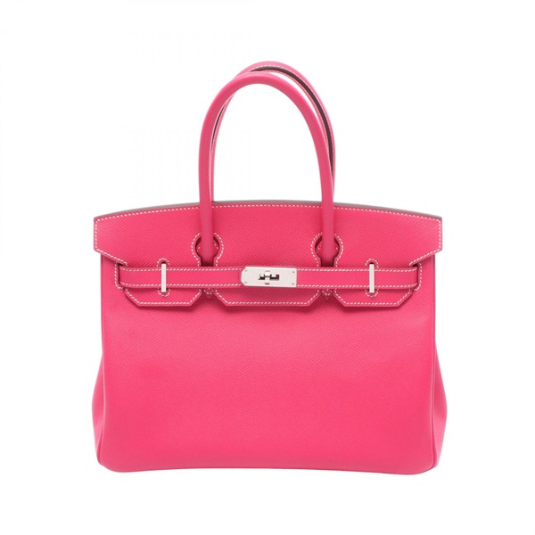 HERMES Birkin 30 Handbag Epsom leather Pink Rose tyrien Used Women Q SHW