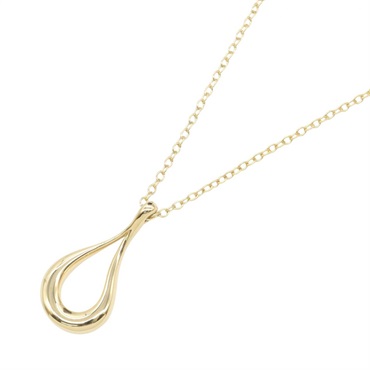 TIFFANY＆CO Open Teardrop Necklace Pendant 18KYG Yellow Gold Used Women