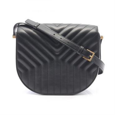 SAINT LAURENT PARIS JOAN Crossbody Shoulder Bag 579583 leather Black Used Women