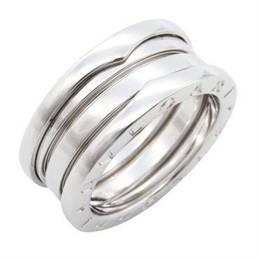BVLGARI B-zero1 Ring 3 bands 18KWG White Gold Used Unisex US size 5.5 #52