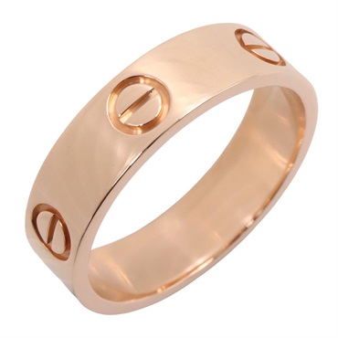 CARTIER Love Ring 18KRG Pink Rose Gold Used Women US size #8.25 #58